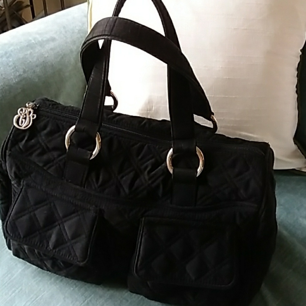 Vera Bradley Black Bowler Handbag
